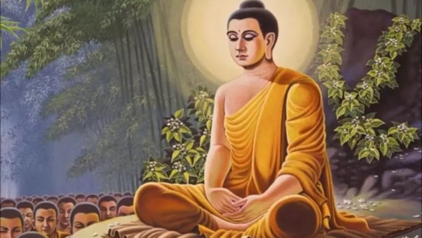 Why do Buddhist monks shave their heads while Gautam Budha is depicted with  curls